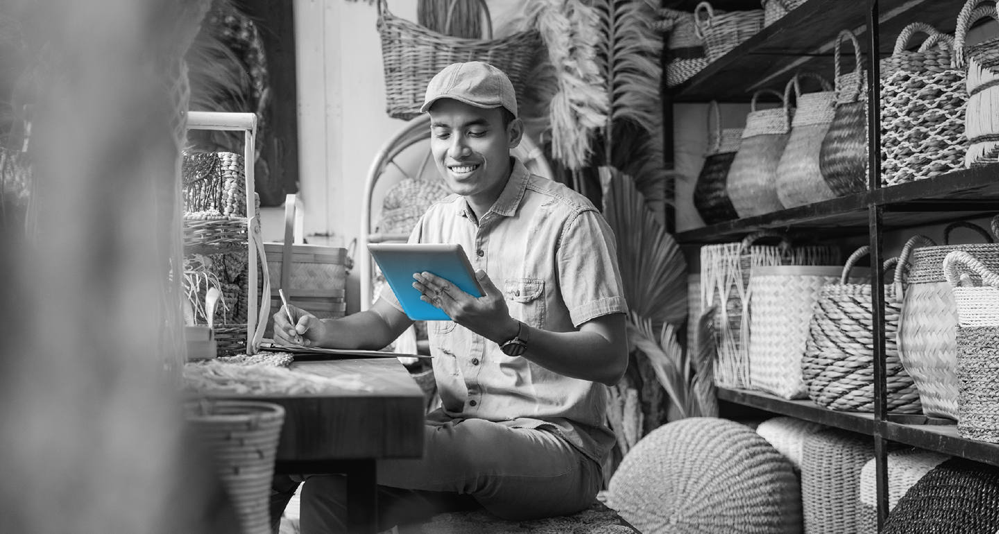 Business professional on phone